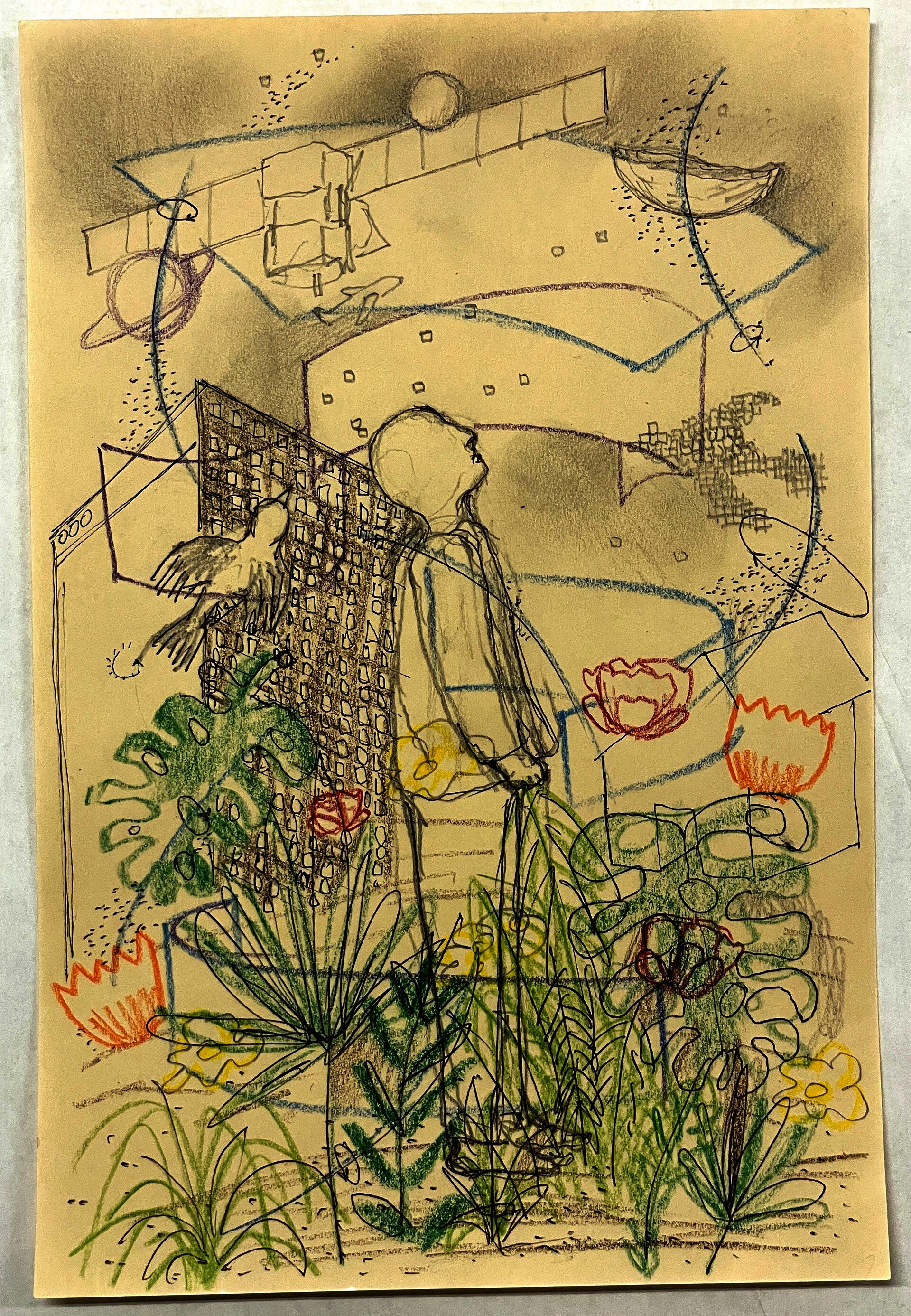 hand drawn illustration by author showing potential of spatial computing
