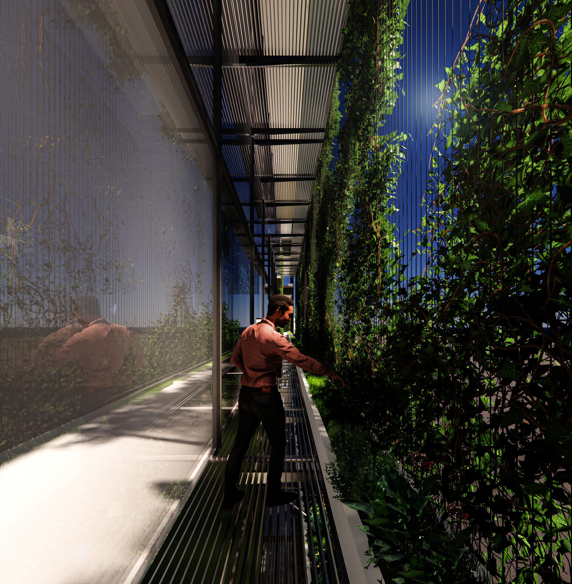 The New Terrace with Green Facade