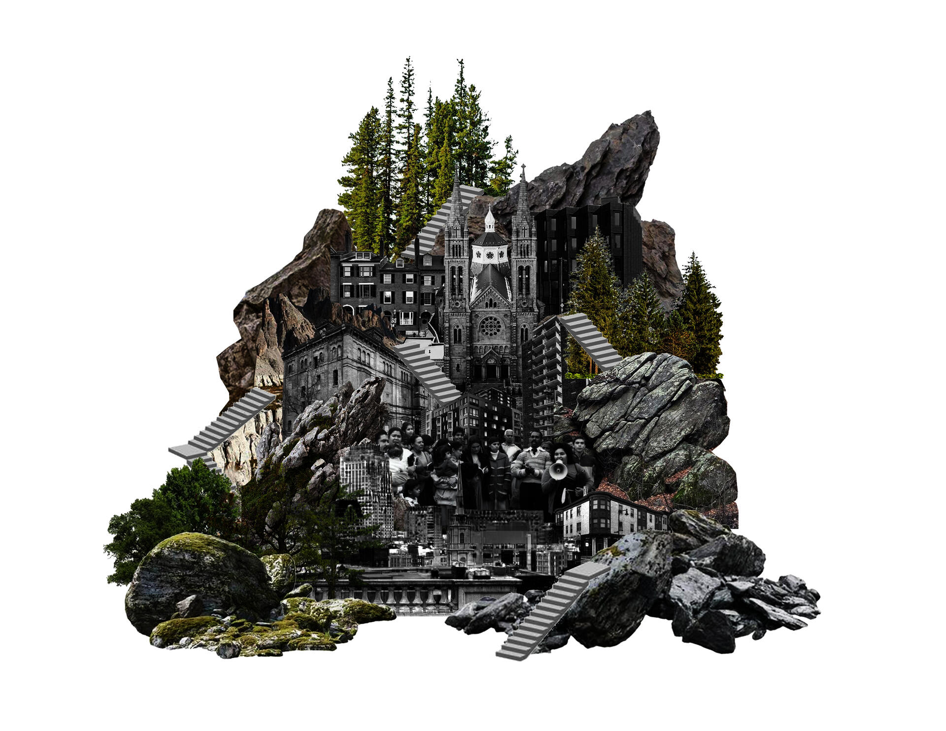 People's impression of Mission Hill: a diverse community built on a magnificent geological landscape, where complex historical evolution is intertwined with ecological and geological processes, forming the unique scenery of Mission Hill today.