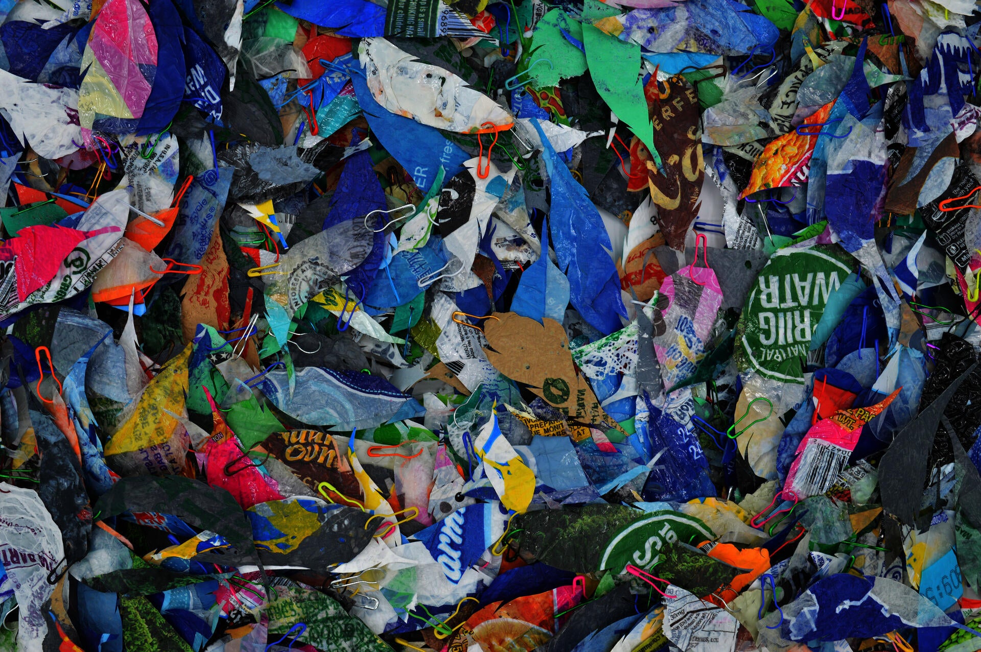 Large amount of plastic feathers accumulate(more than the fisrt)