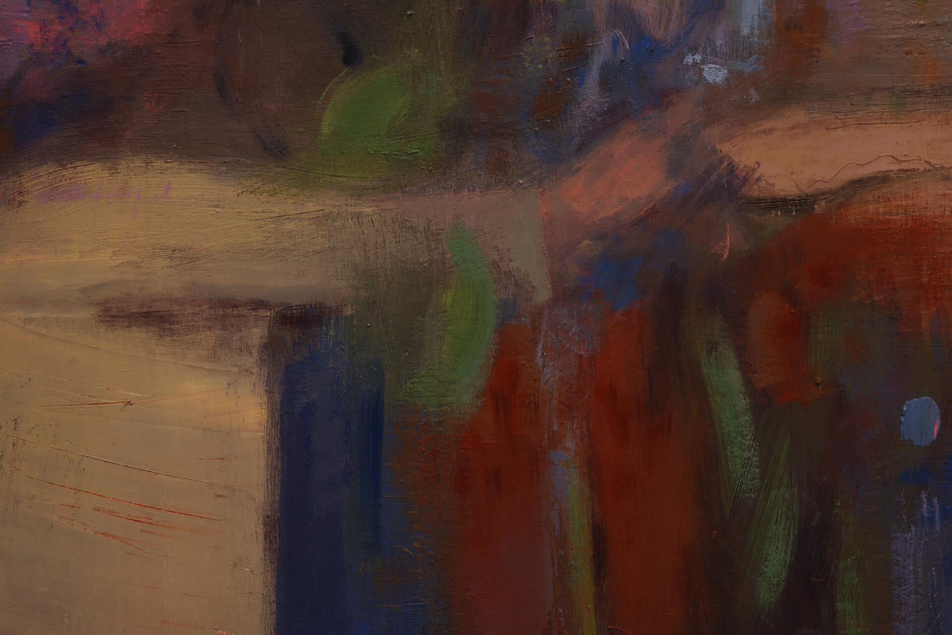 A detail shot of Gathering, abstract forms with an pale arm