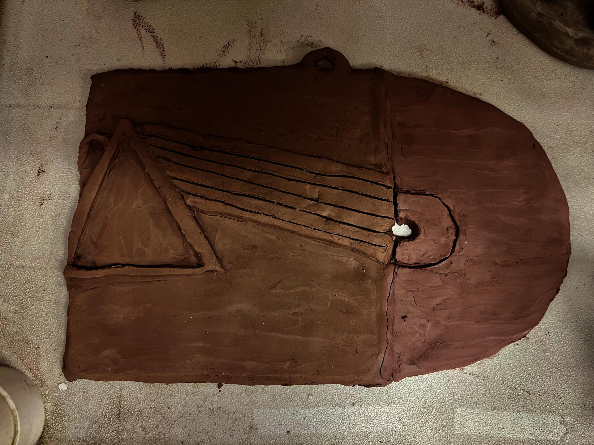 Pilgrim High School student creates ceramic Pink Floyd album and cover (in-progress).