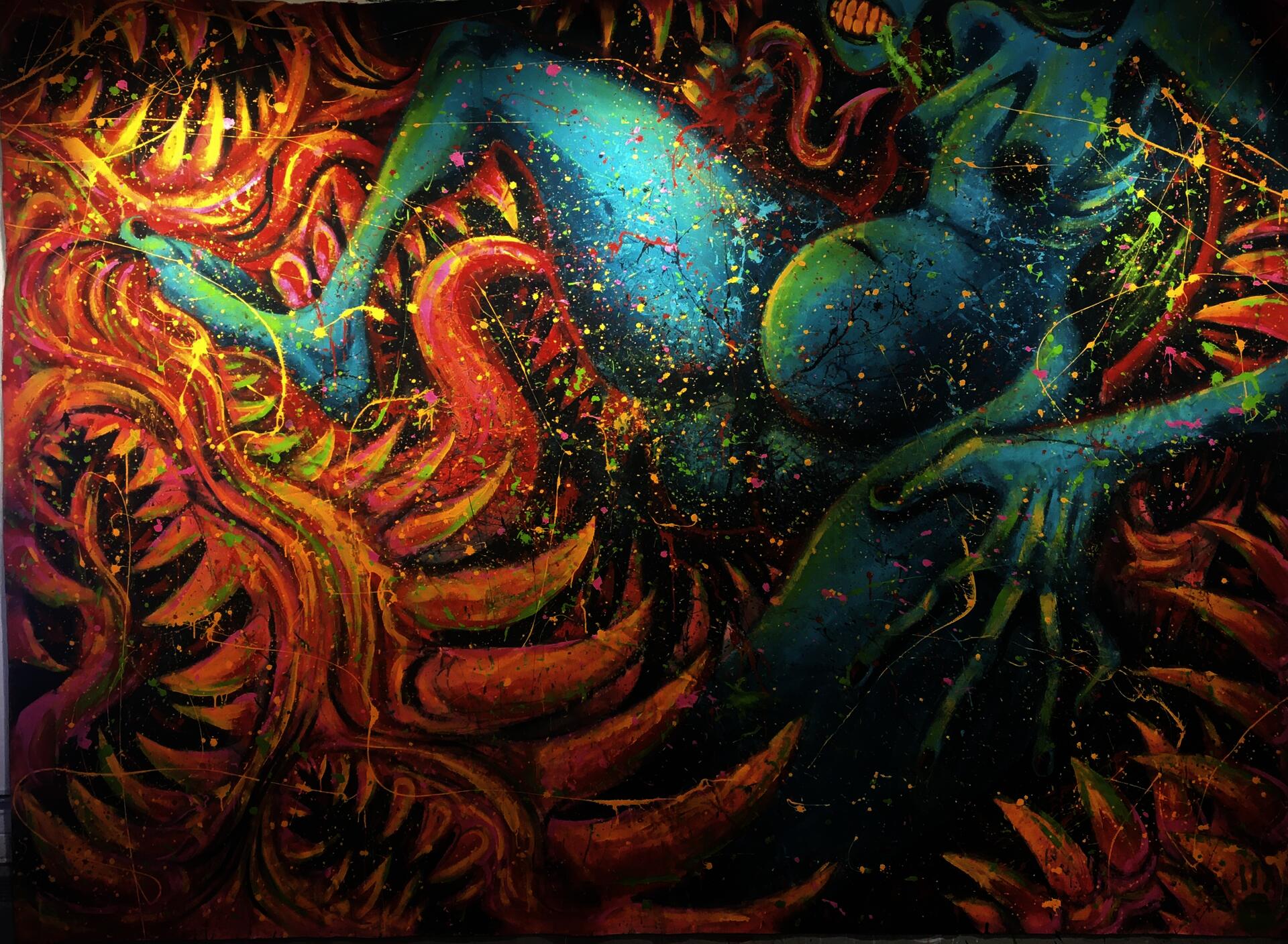 This was a major project I made in my undergrad at RISD, its the biggest painting I've made yet.