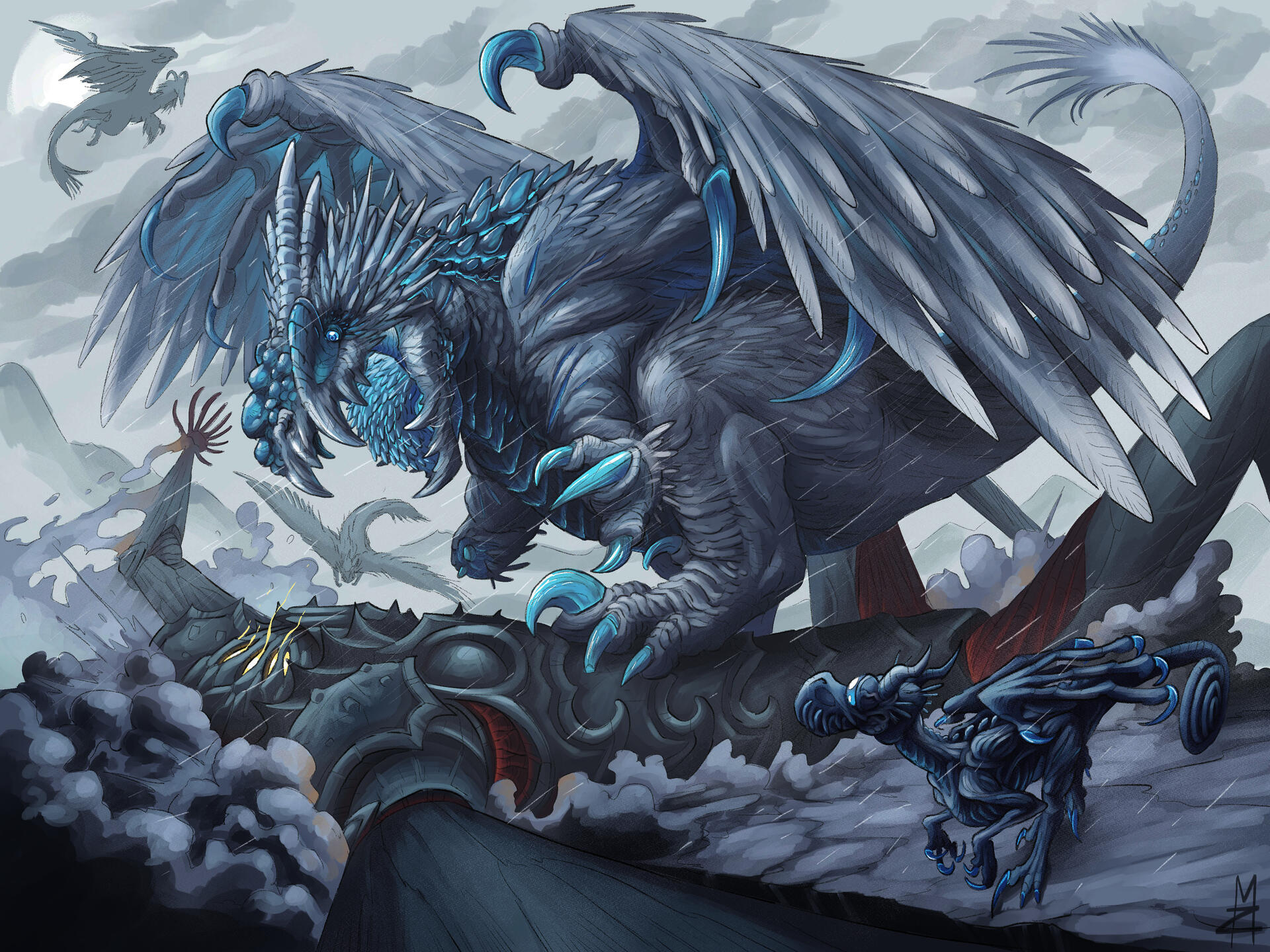 Larger composition detailing an event from a book I am writing.