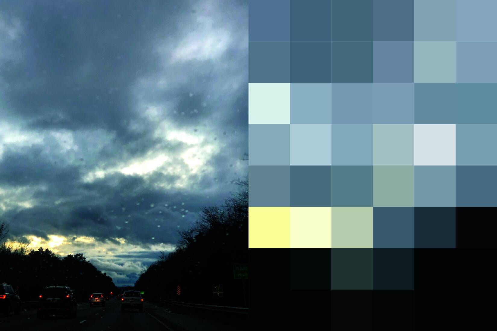 Colour study through grids