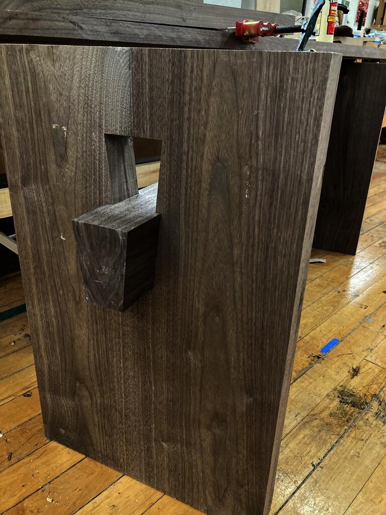 Wedge joinery table