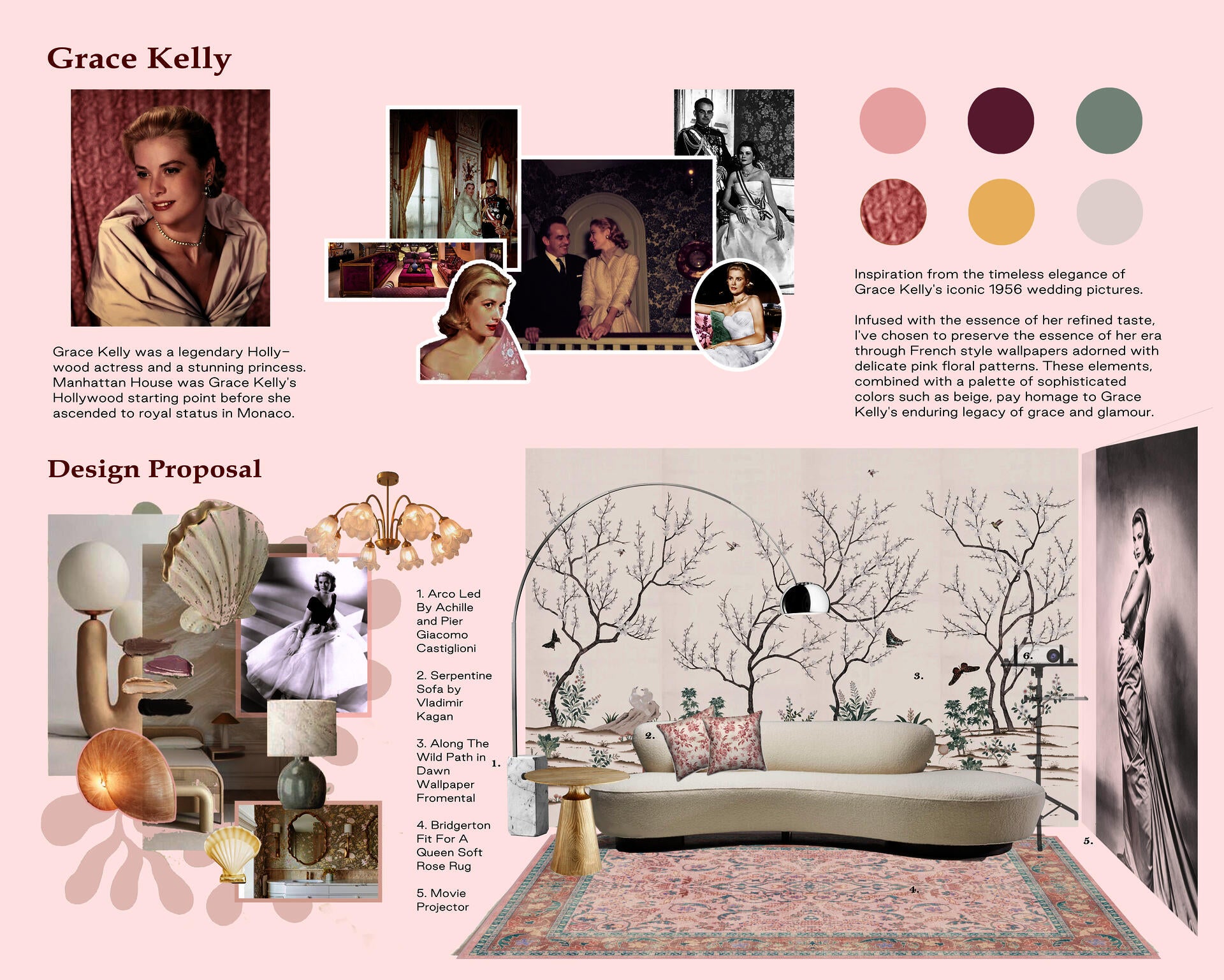 Grace Kelly Inspired Interior Design Proposal