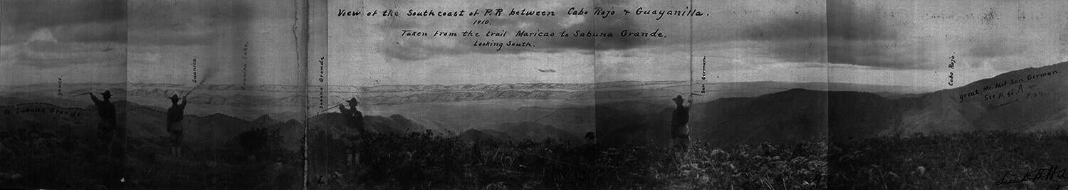 Photographic map of Puerto Rico by William Armstrong. 