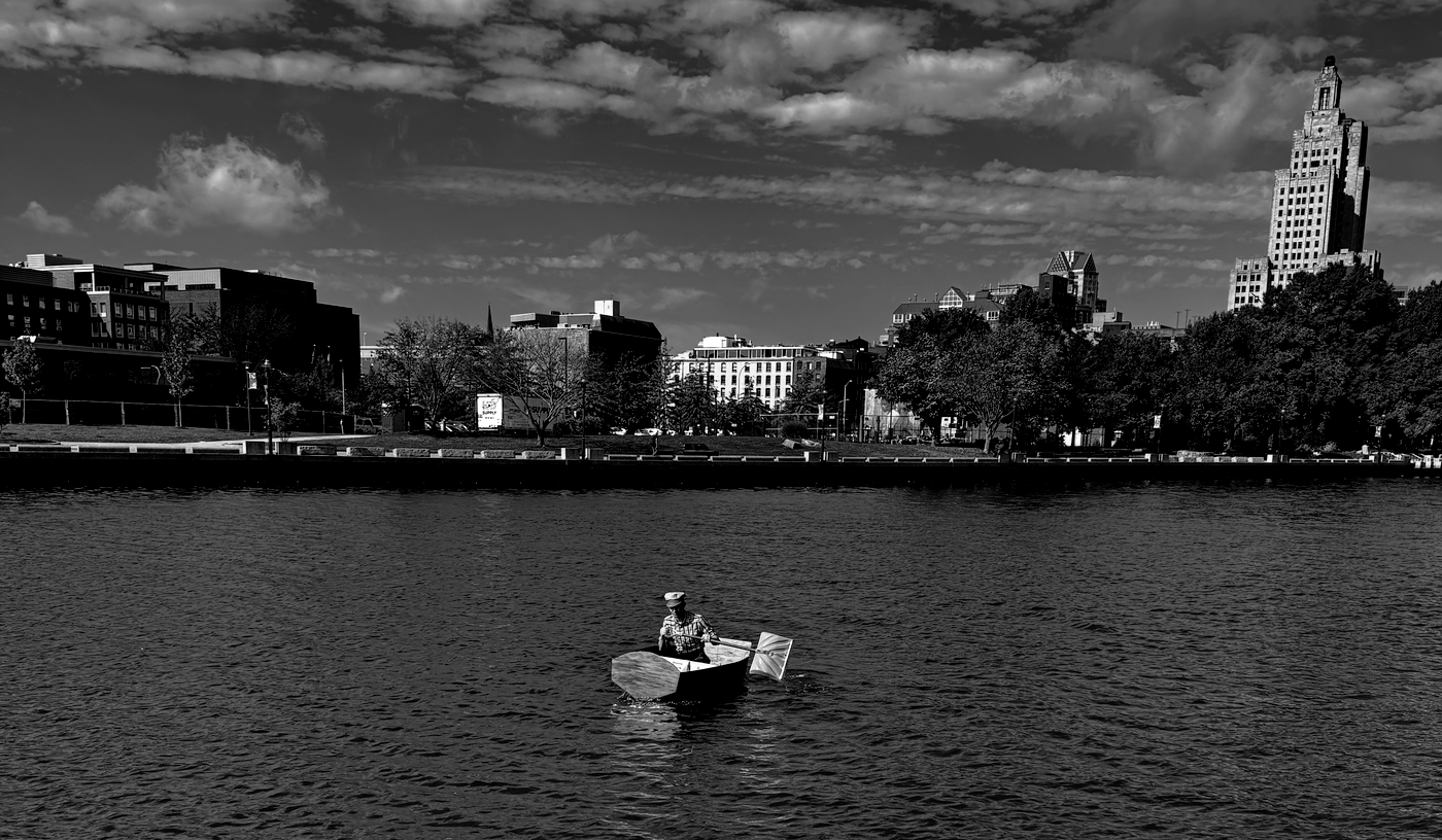 prototype of dinghy in the providence canal 