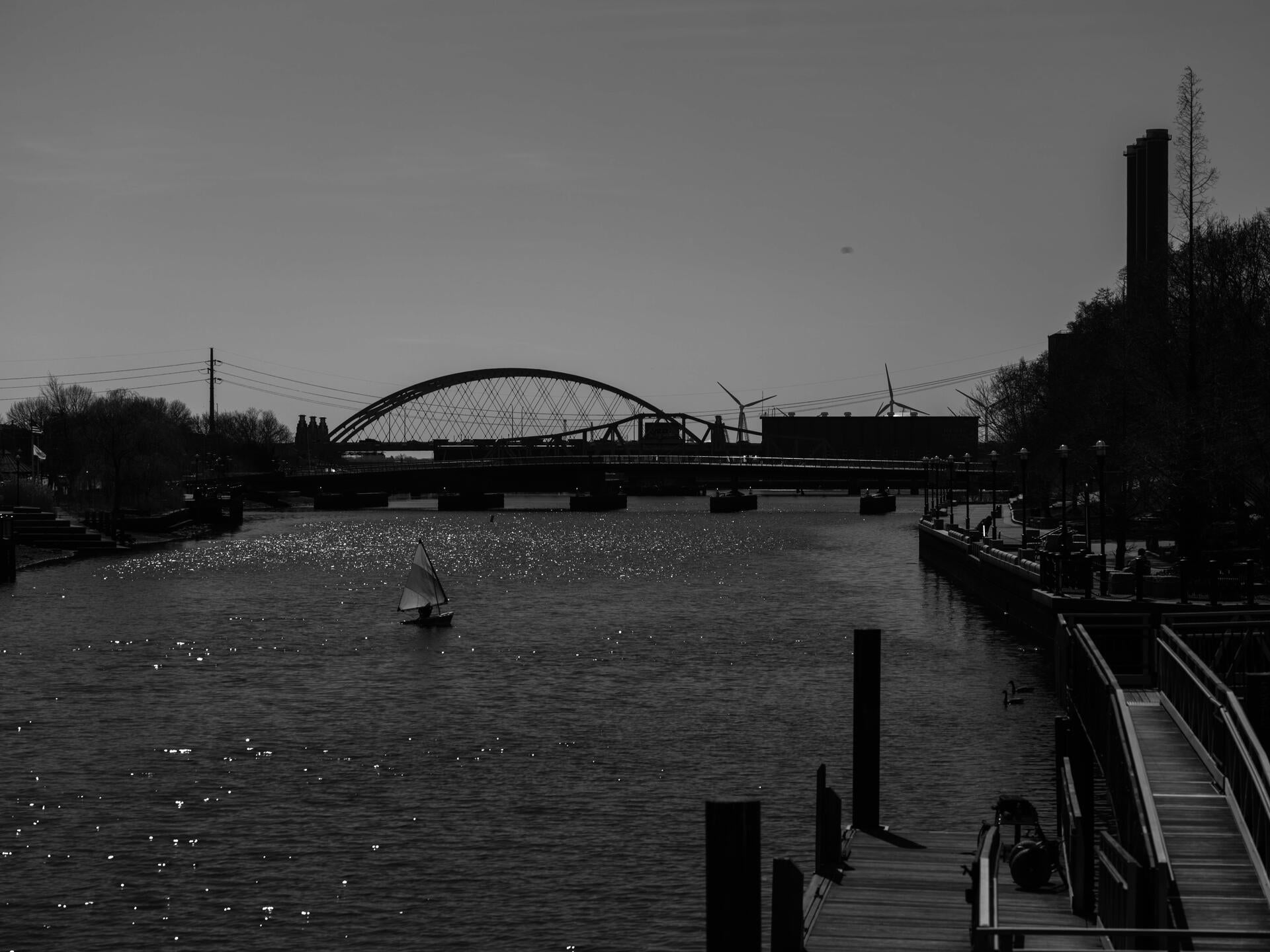 dinghy on the providence canal 