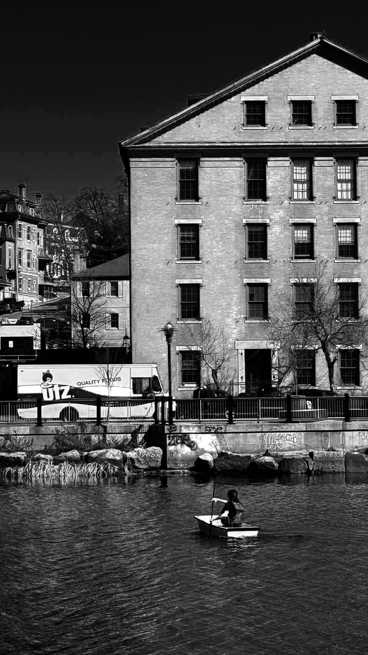 dinghy on the providence canal