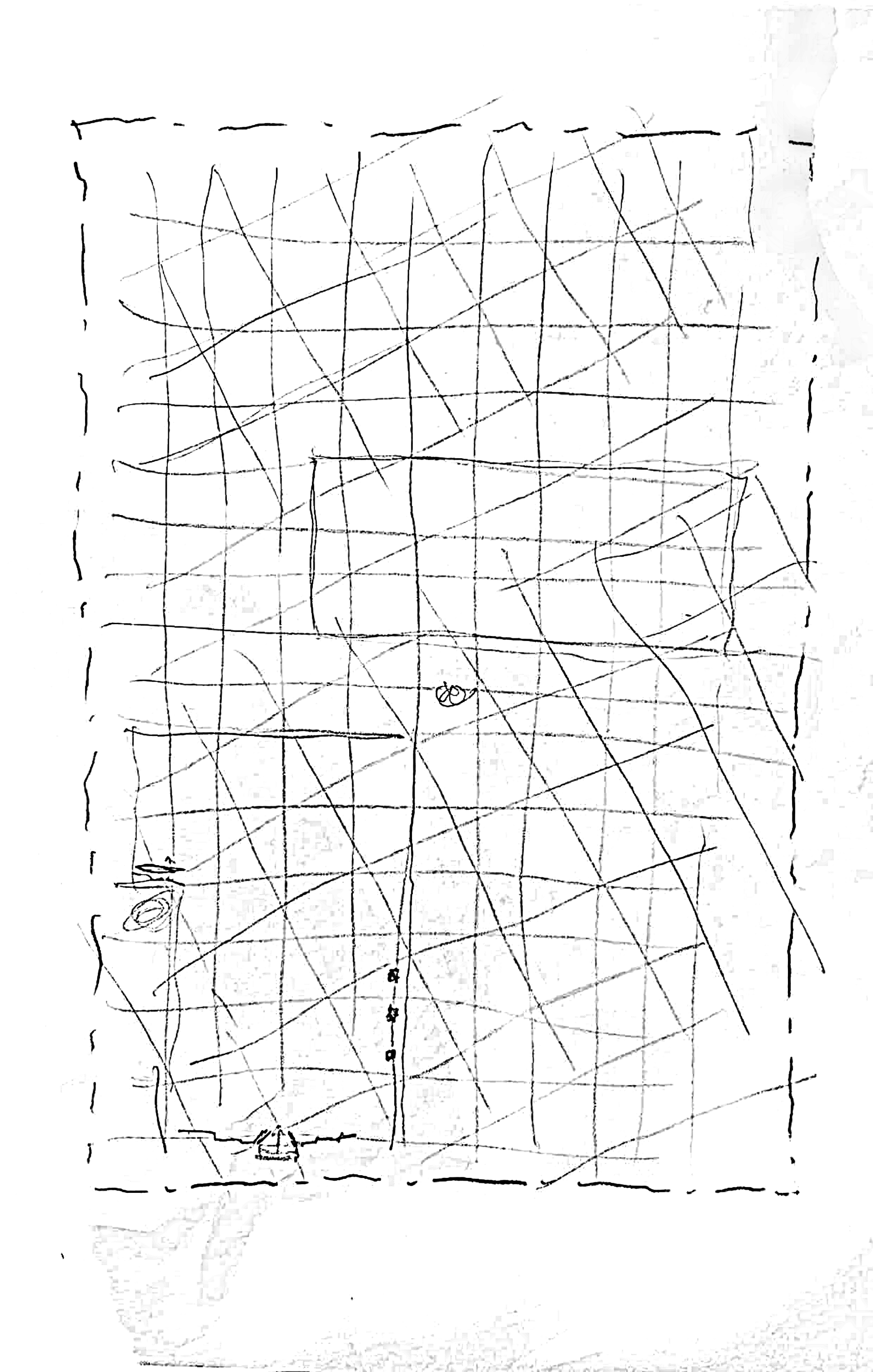 Hand-drawn sketch showing the overlapping axes