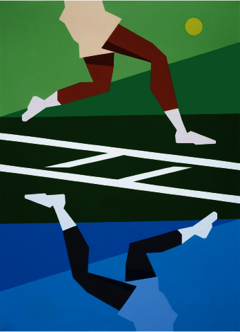 Mirrored Tennis Players