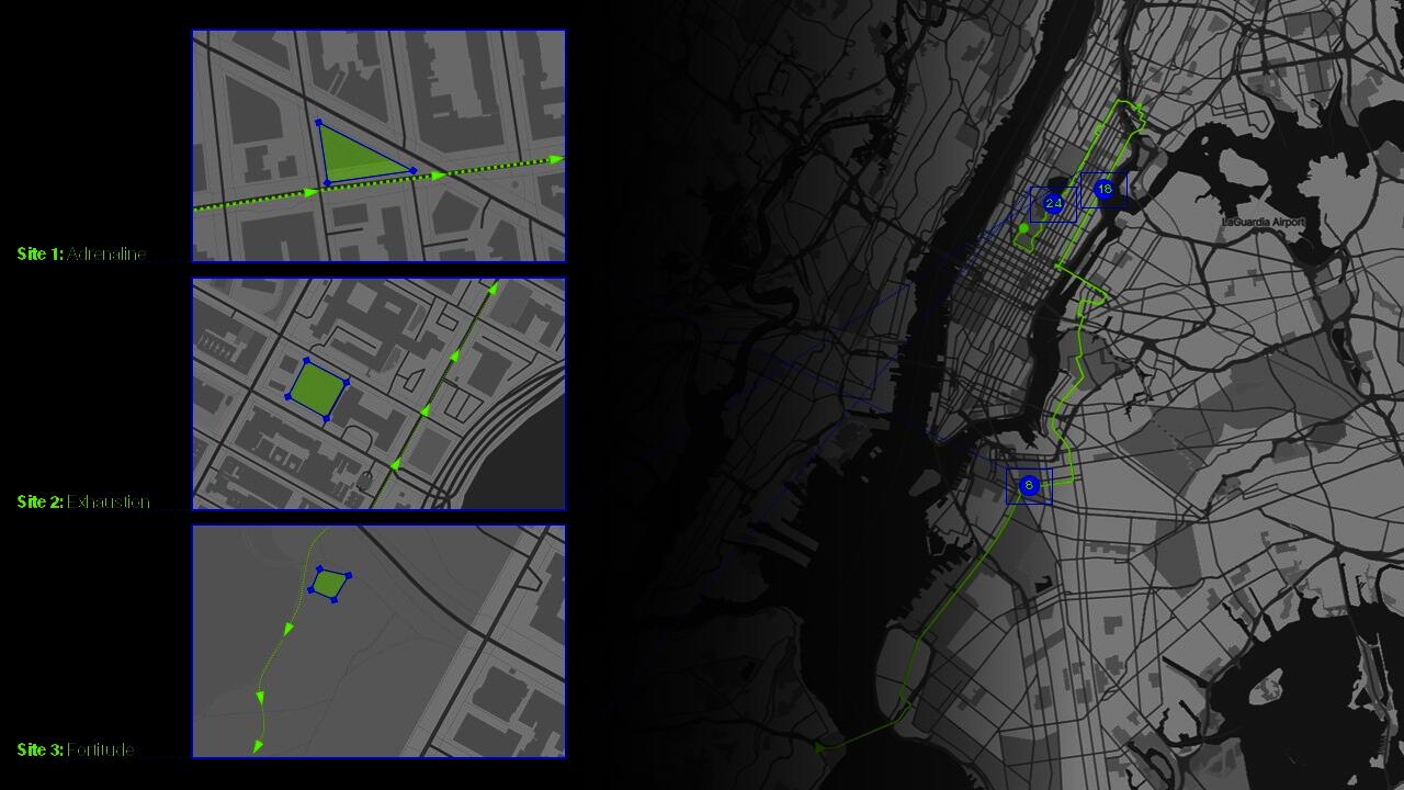 maps of three sites