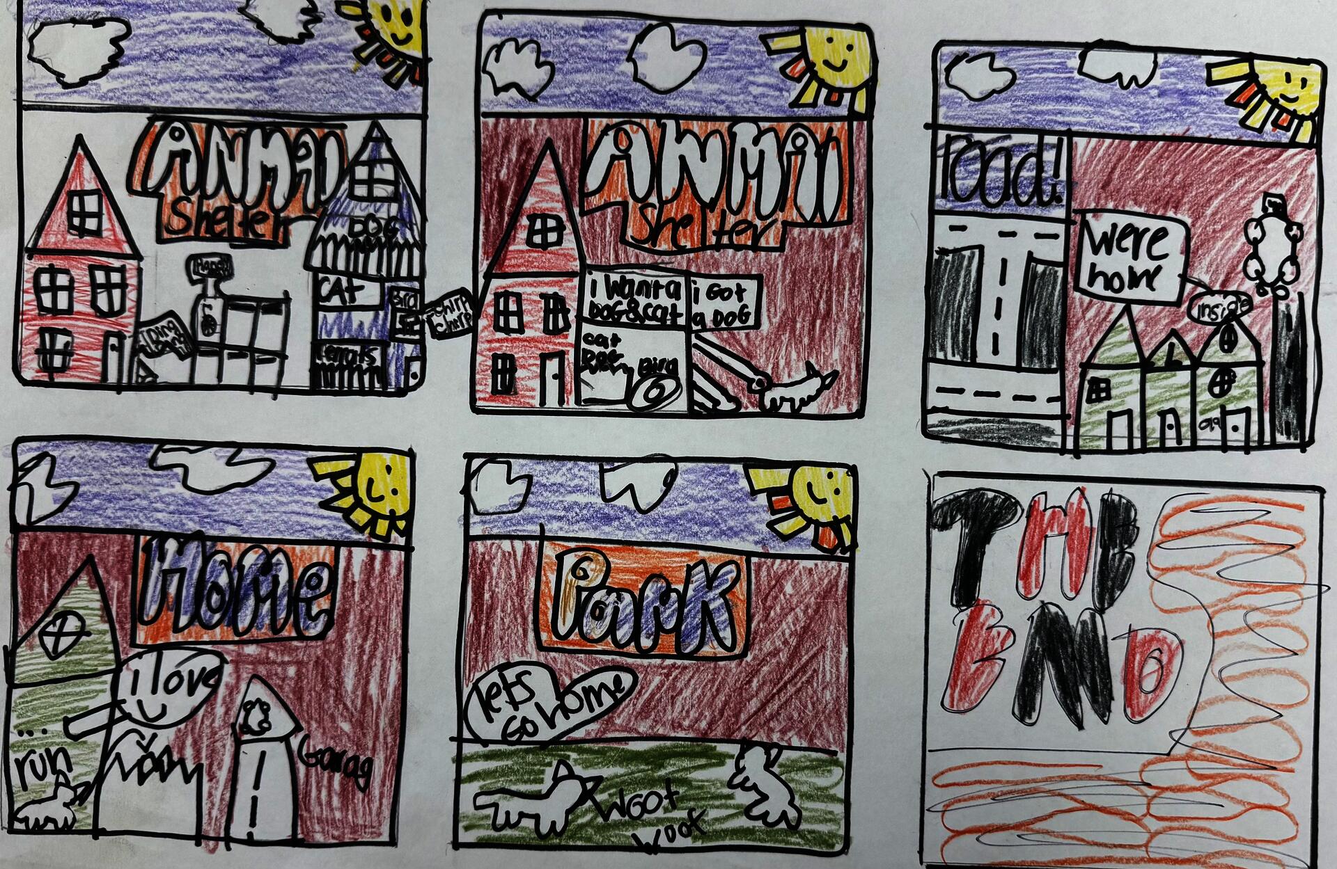 This a comic about adopting a dog and cat from the shelter and finally bringing the pets home.