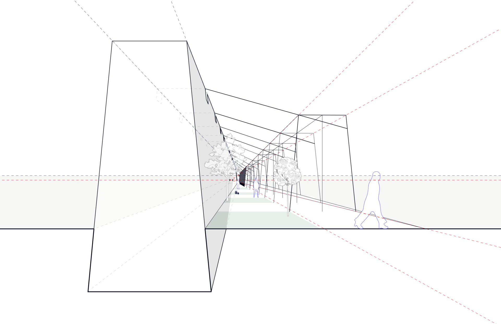 Representation of the space that occupies both horizons