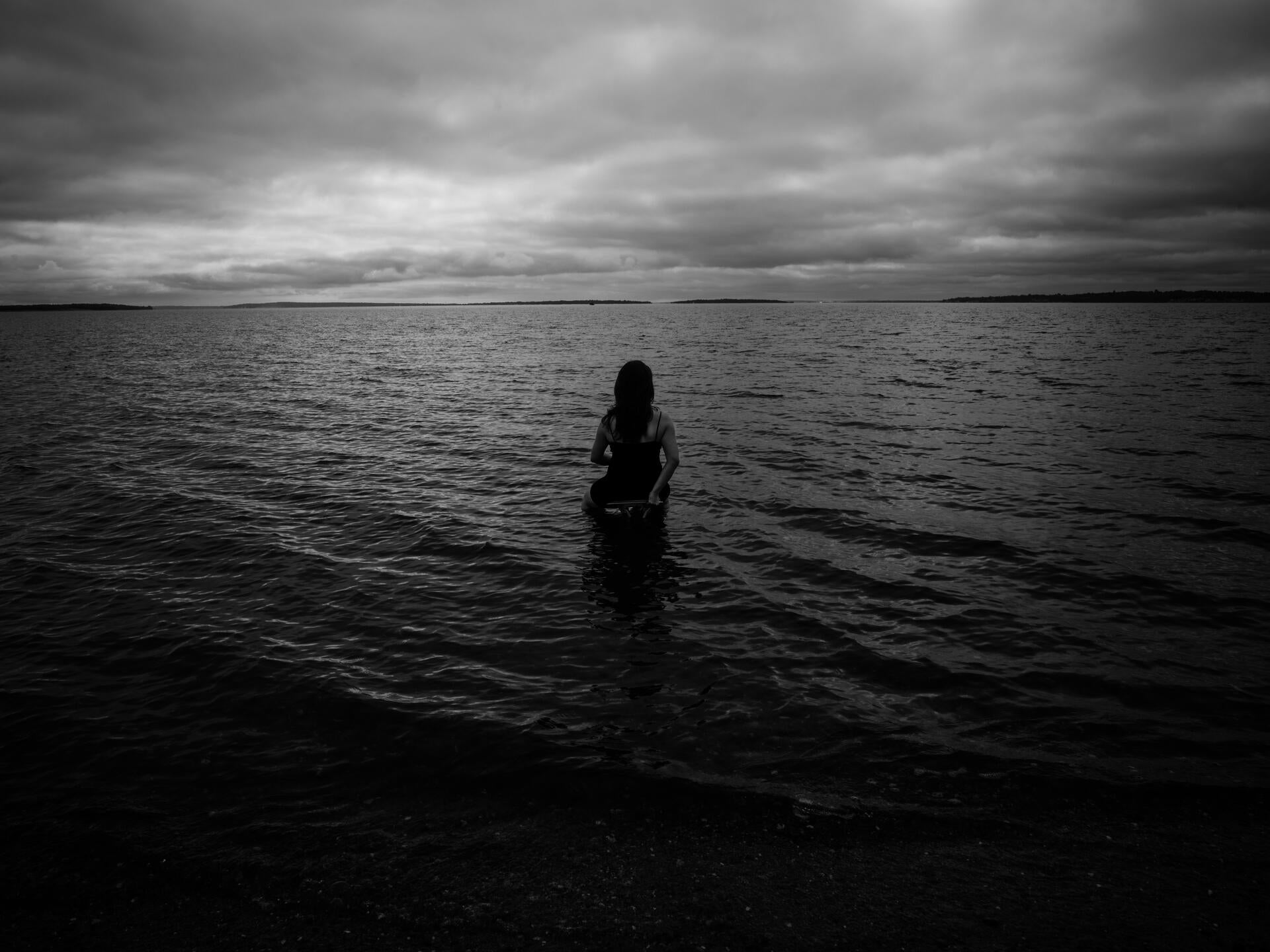 "I Had a Dream About Pregnancy by the Western Sea  Photography series, archival inkjet prints I made these on the beach at the Rhode Island School of Design. "