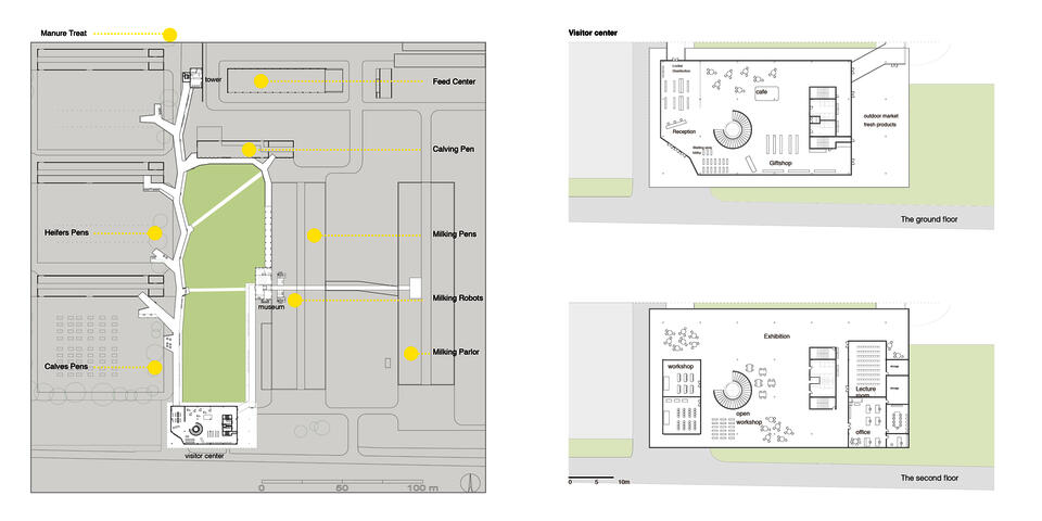 drawing: site plan and visitor center