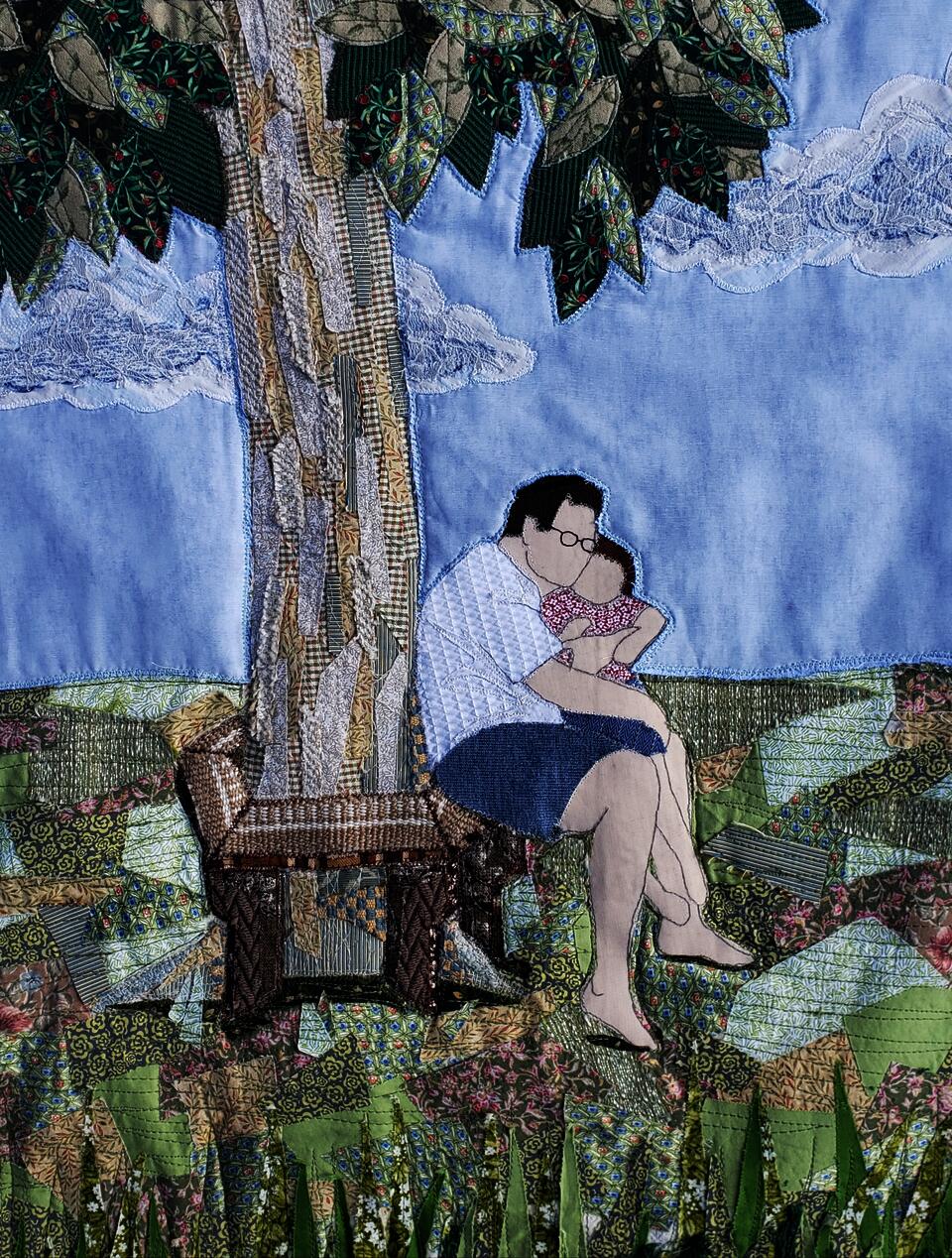 Detail of fabric work by Jocelyn Arruda