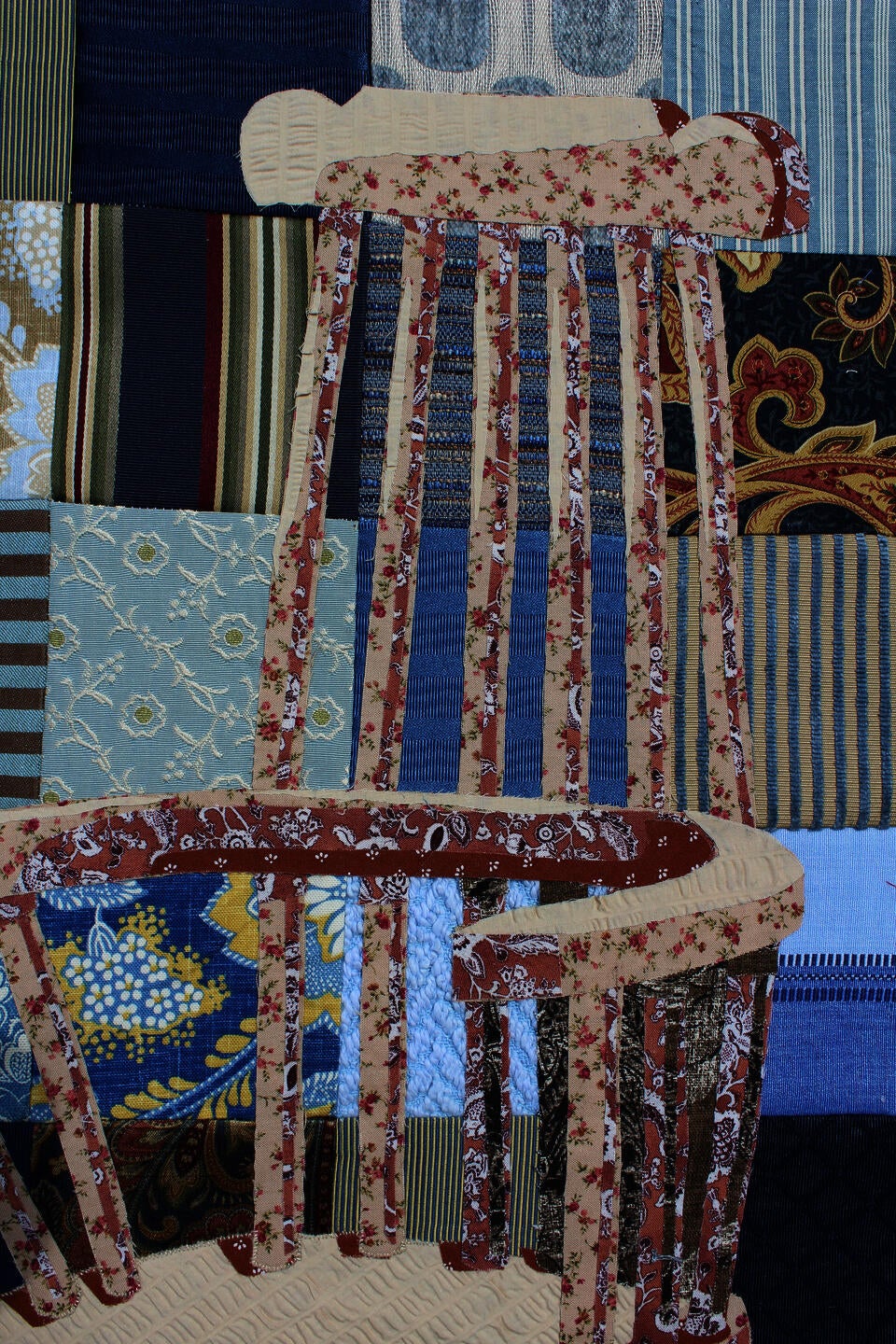 Detail of fabric work by Jocelyn Arruda