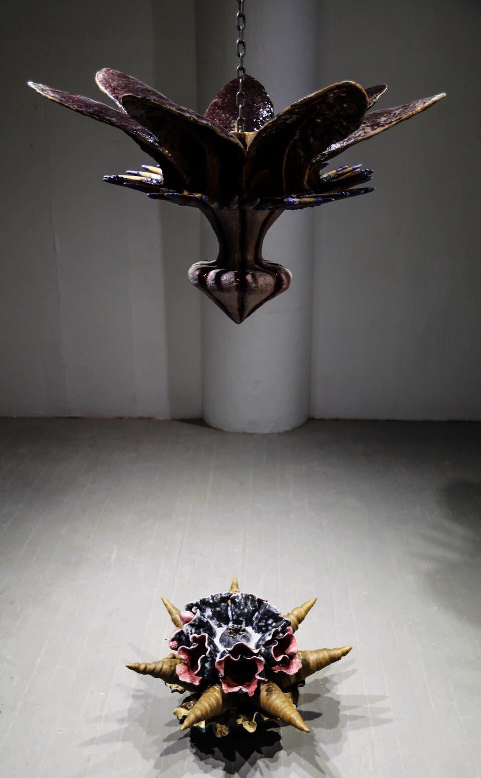 Ceramic installation by Jasper Johns