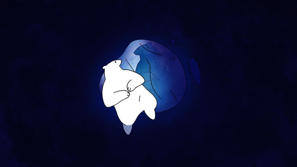 Still from junior film, "A Bear Adrift"