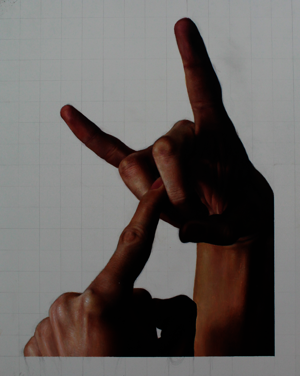 a series of paintings exploring my body, gesture, and movement