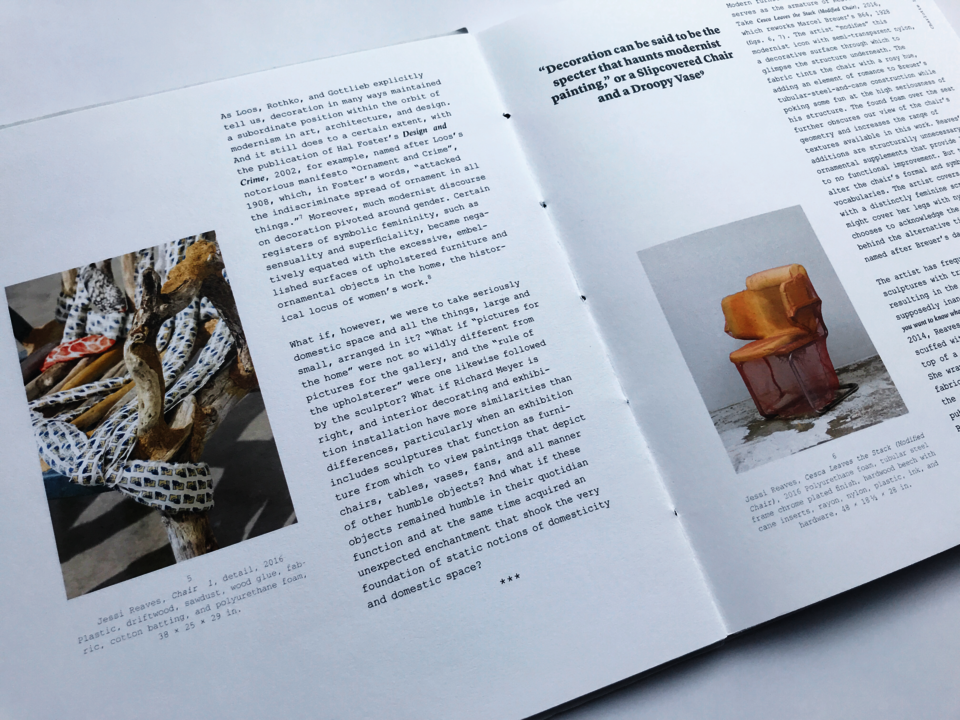 Book spread from 'The Surface of Stuff, The Stuff of Surface'