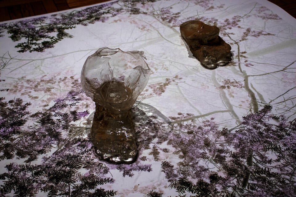 Mixed media work by Jorge Palacios