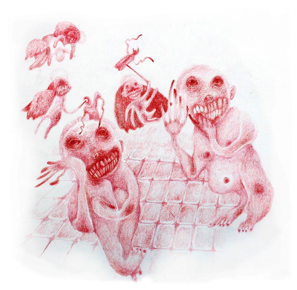 Colored pencil on paper 