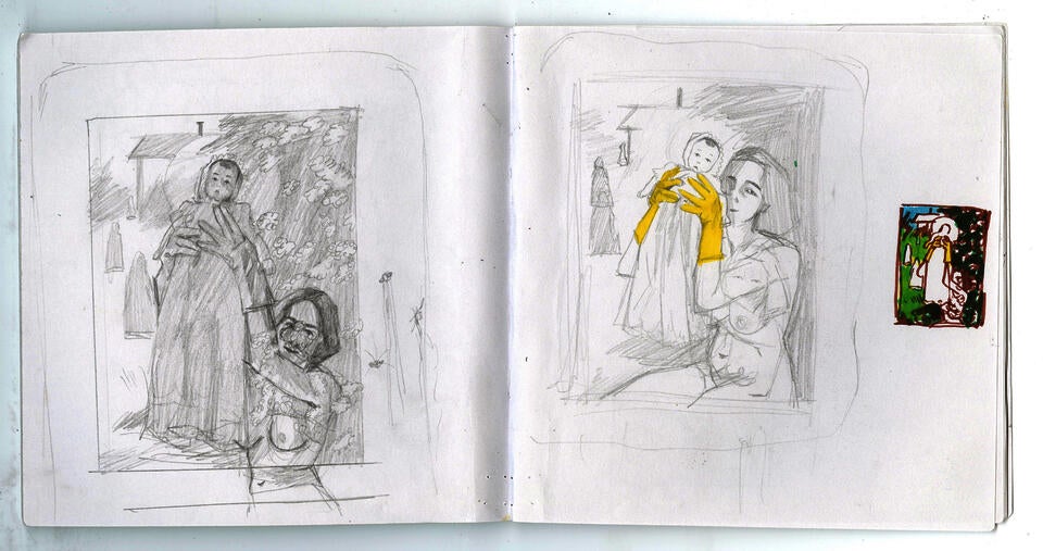 A page out of artist Cassidy Argo's sketchbook from August 2020