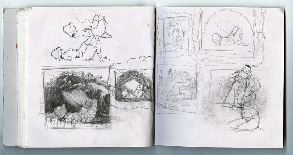 A page out of artist Cassidy Argo's sketchbook from July 2020
