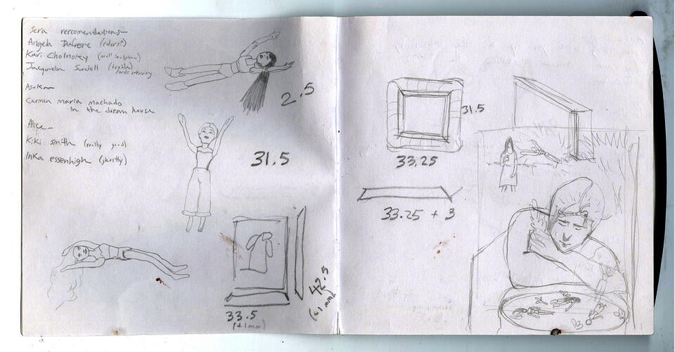 A page out of artist Cassidy Argo's sketchbook from November 2020