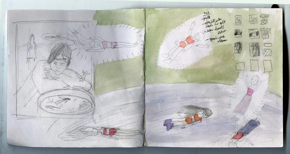 A page out of artist Cassidy Argo's sketchbook from October 2020