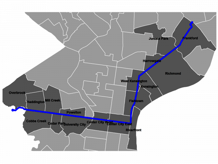 Map of the Elevated Train 