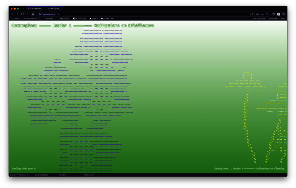 Scrolling sideways reveals more flowers