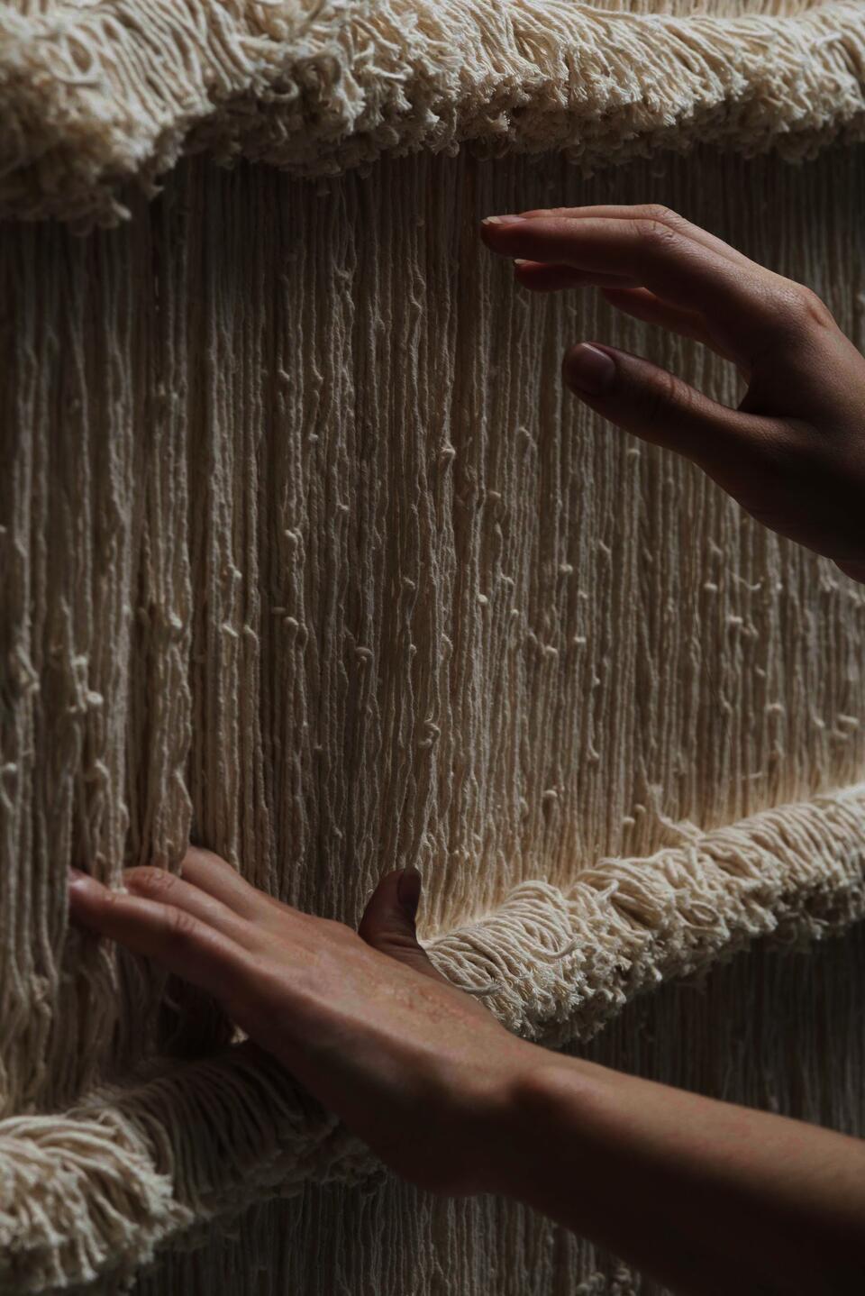 Cotton Curtain with hands