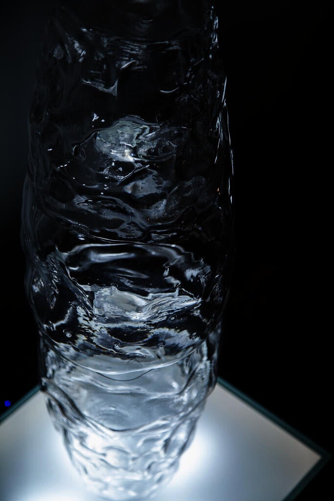 Light moving through glass like it moves through water
