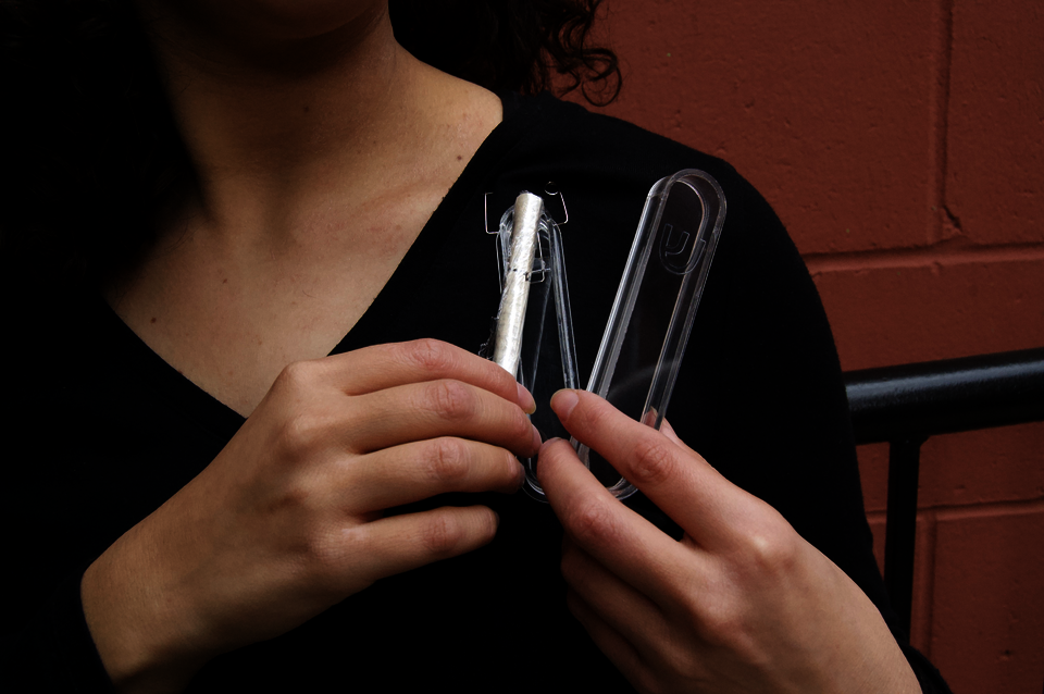 Clear Mezuzah Worn