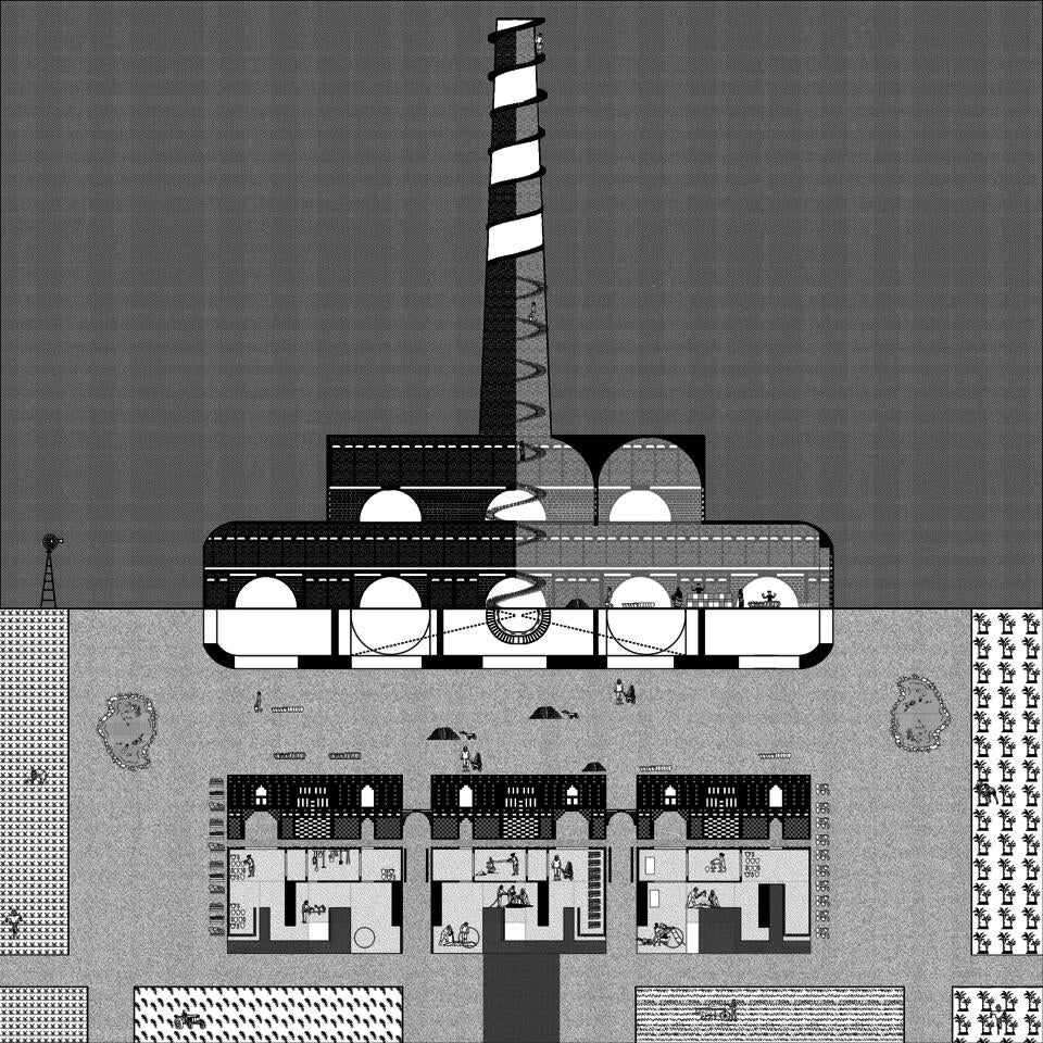 Illustration showing the design of the new kiln ecology