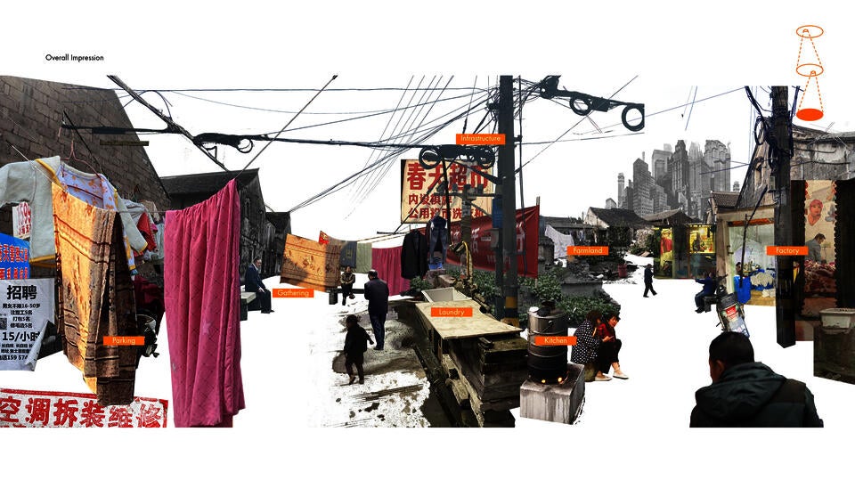 a collage about the overall impression of the site. 