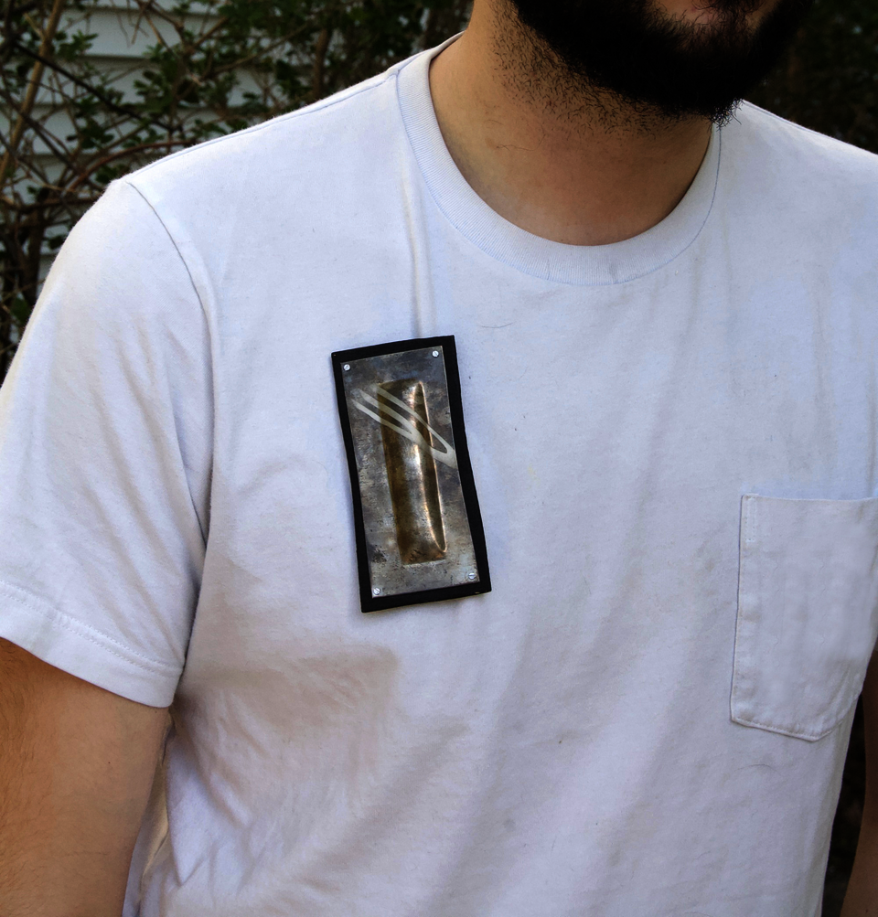 Nickel Mezuzah Worn