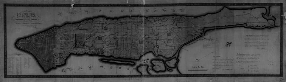 Manhattan Grid Map, 1814 The grid of New York  was  laid out between 1807 – 1811