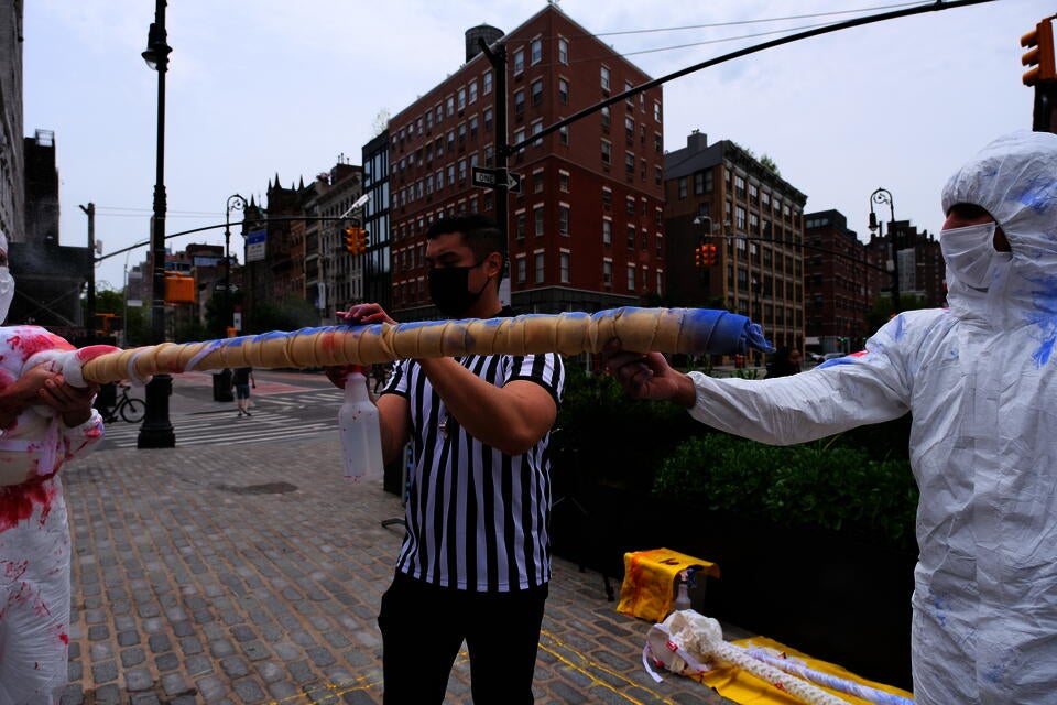 Ram Harness Games are performances choreographing and manifesting the mental, physical, and social conditions of social distancing during COVID-19. Inspired by ram harnesses. Collaboration with Hannah Lutz Winkler.