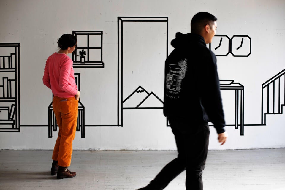 Installation shot for Step Into the Wall and Vanish