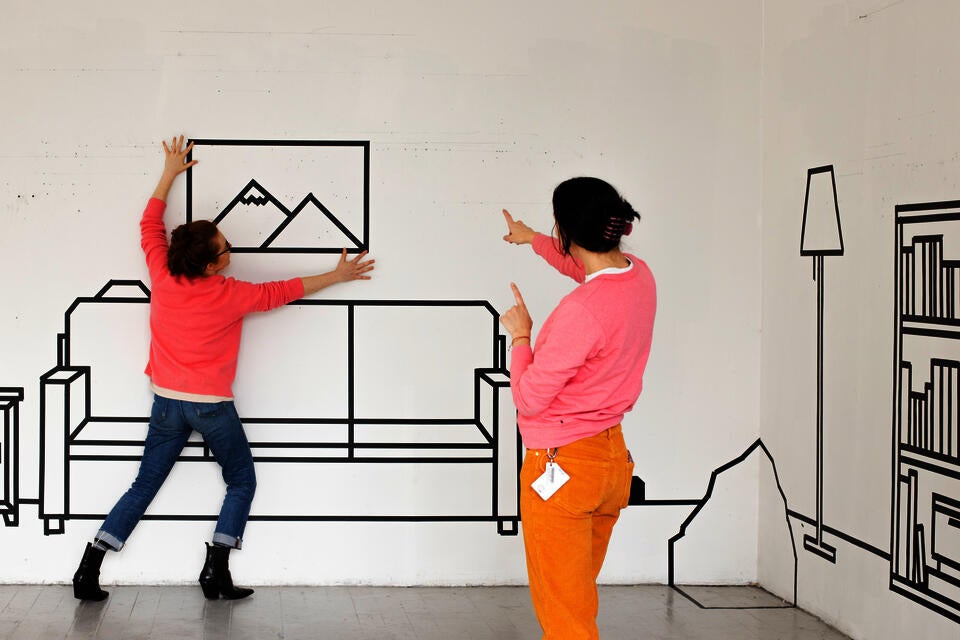 Installation shot for Step Into the Wall and Vanish