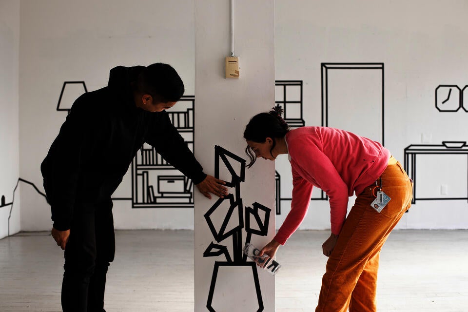 Installation shot for Step Into the Wall and Vanish