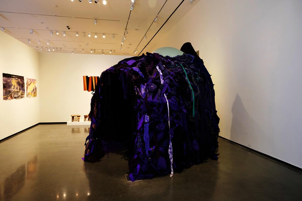 Large purple sculpture