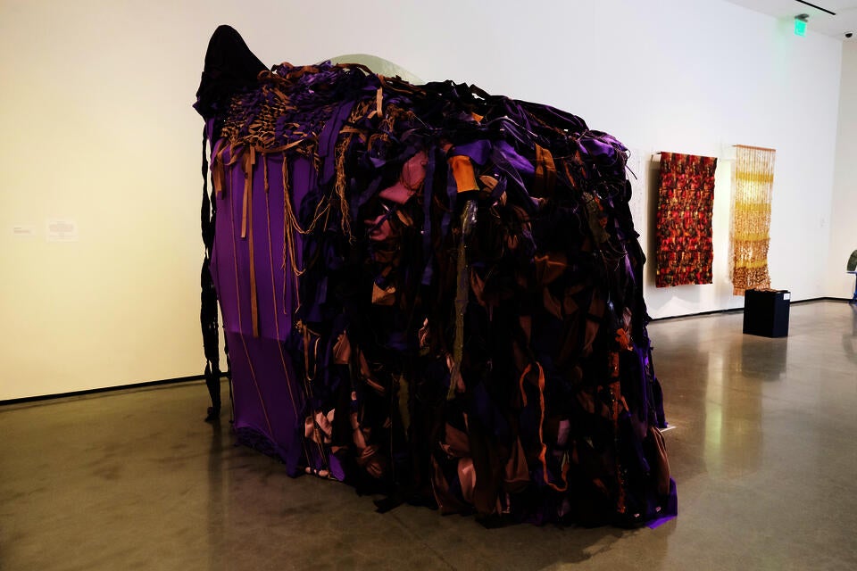 Large purple sculpture