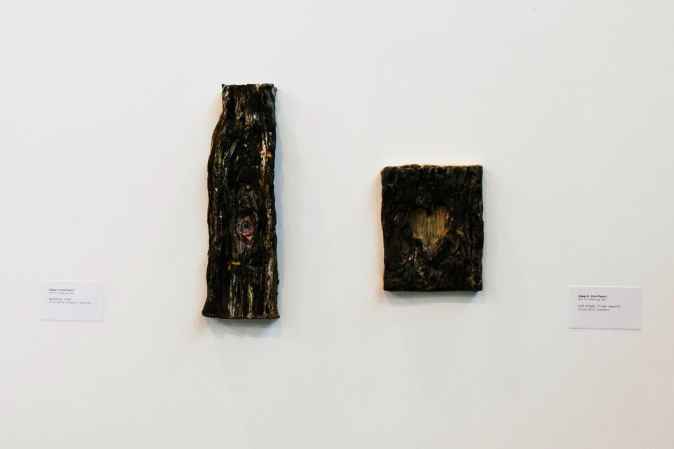 Installation view of sculptures